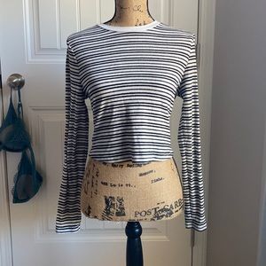 Charlotte Russe Striped Long Sleeved Top
